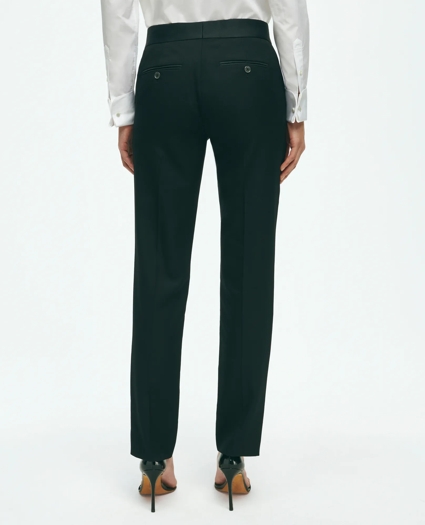 Black Fleece Tuxedo Pants in Wool, image 3