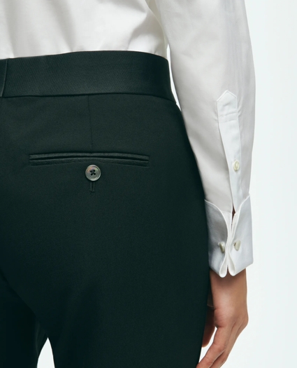 Black Fleece Tuxedo Pants in Wool, image 4
