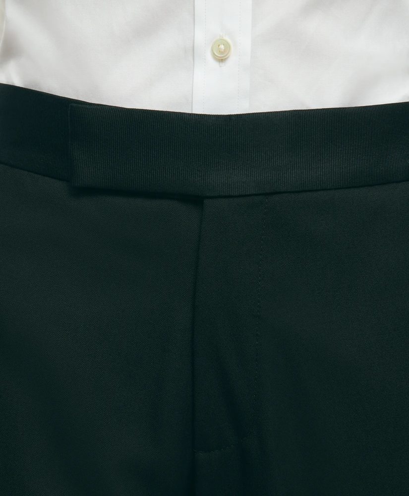 Black Fleece Tuxedo Pants in Wool