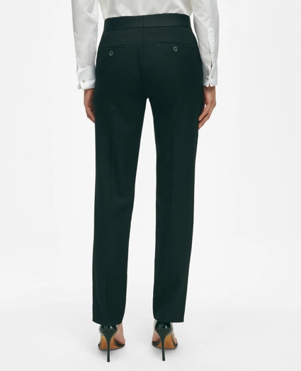 Black Fleece Tuxedo Pants in Wool, image 6