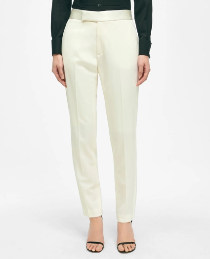 Black Fleece Tuxedo Pants in Wool, image 2
