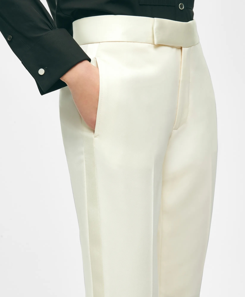 Black Fleece Tuxedo Pants in Wool, image 4