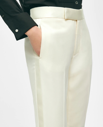 Black Fleece Tuxedo Pants in Wool, image 4
