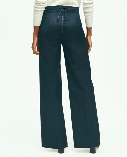 Cotton Twill Wide-Leg Sailor Pants, image 3
