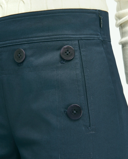 Cotton Twill Wide-Leg Sailor Pants, image 4