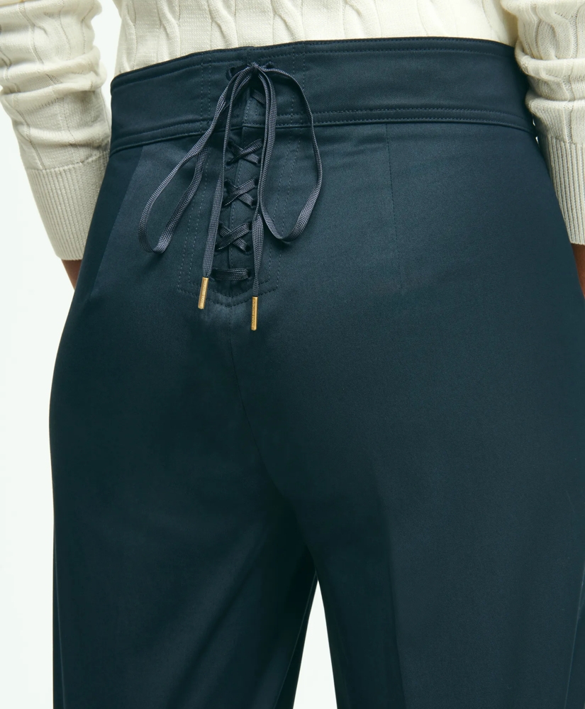 Cotton Twill Wide-Leg Sailor Pants, image 6