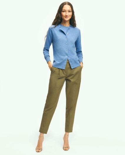 Cotton Canvas Tapered Pleat Pants, image 4
