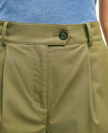 Cotton Canvas Tapered Pleat Pants, image 6