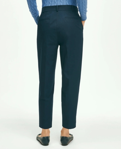 Cotton Canvas Tapered Pleat Pants, image 2
