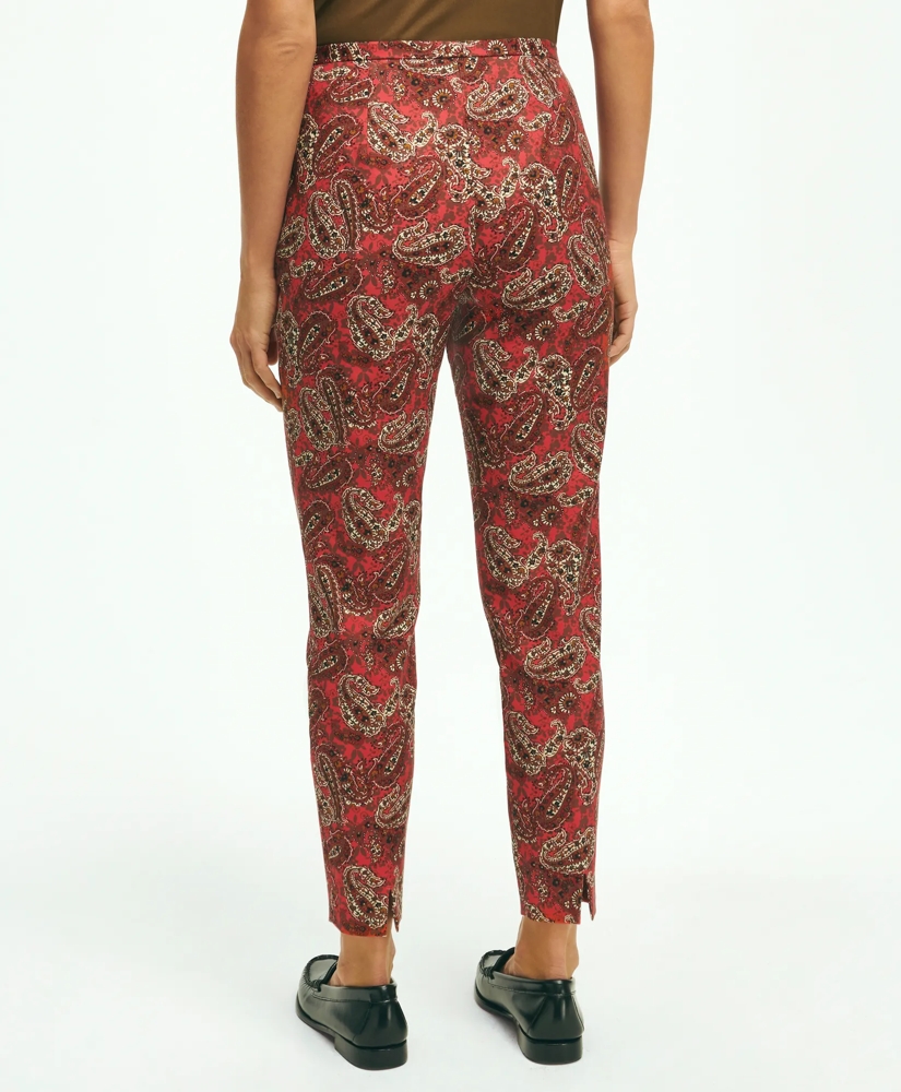 Paisley Slim Side-Zip Pants, image 3