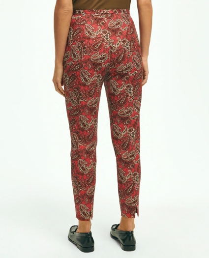 Paisley Slim Side-Zip Pants, image 3