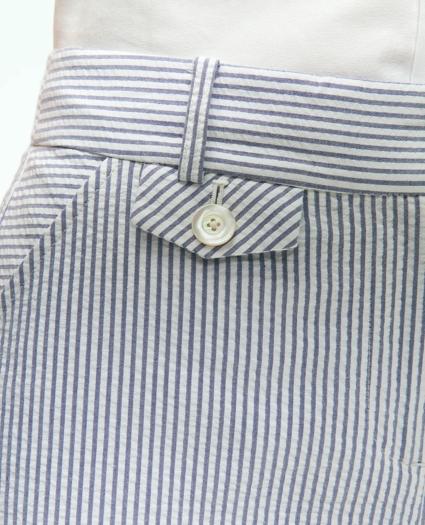 Classic Striped Seersucker Pants in Cotton Blend, image 4