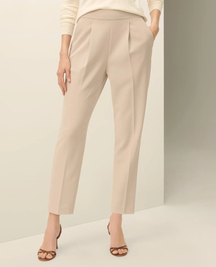 Easy Fit, Elastic Back Fine Twill Stretch Crepe Pants, image 1