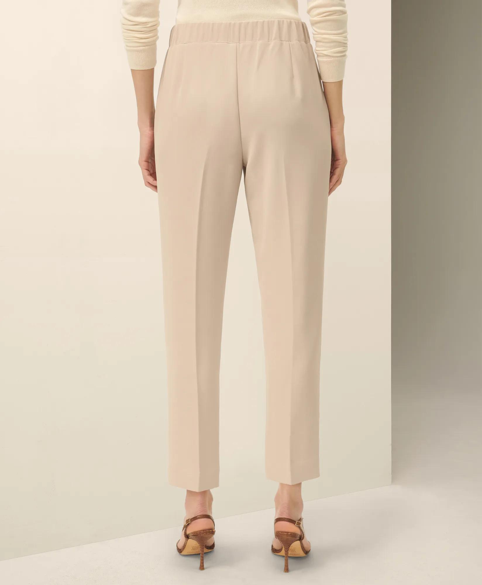 Easy Fit, Elastic Back Fine Twill Stretch Crepe Pants, image 2
