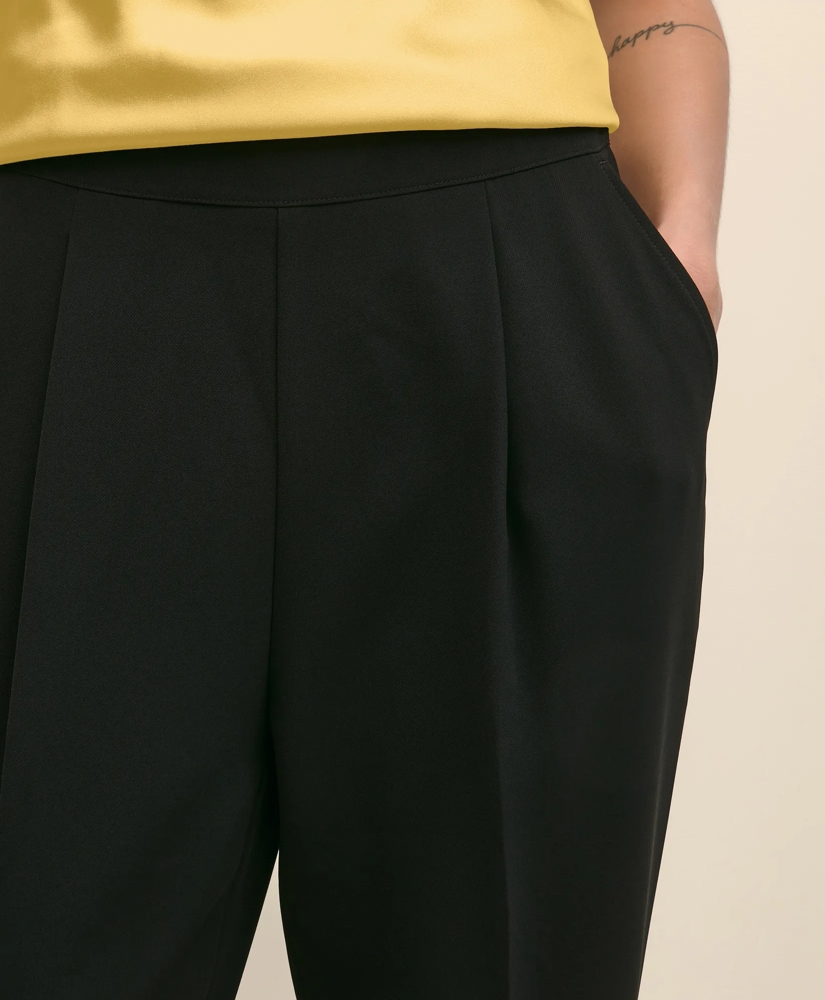 Easy Fit, Elastic Back Fine Twill Stretch Crepe Pants, image 3