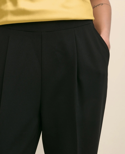 Easy Fit, Elastic Back Fine Twill Stretch Crepe Pants, image 3
