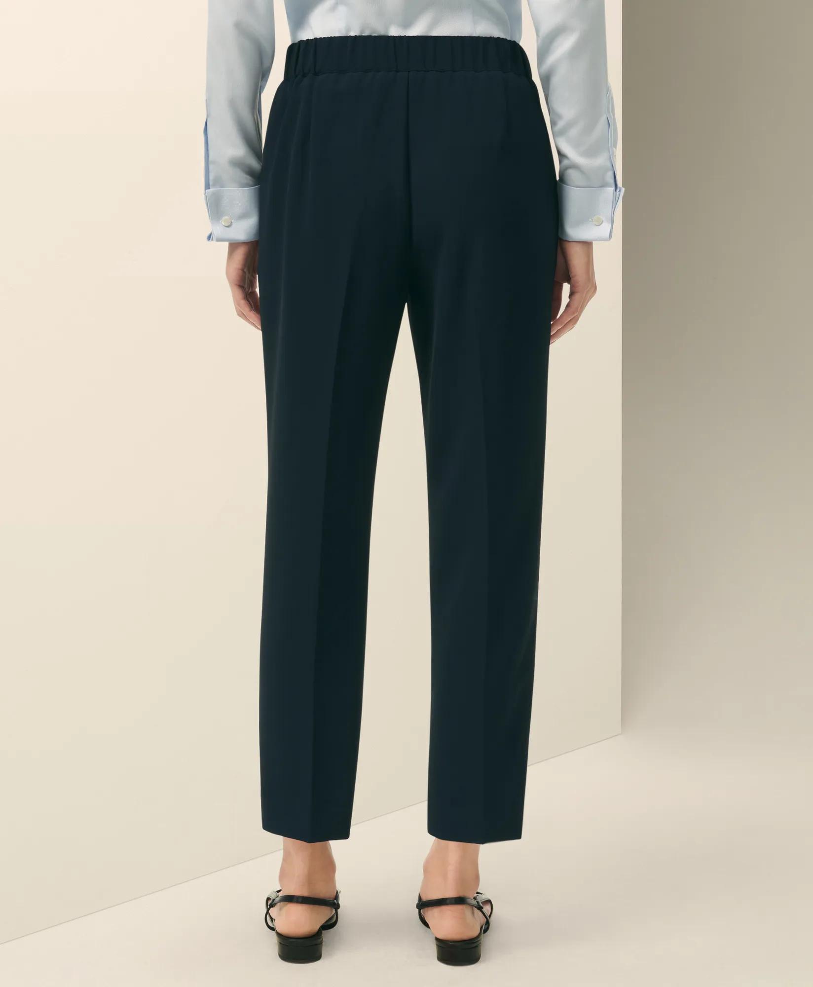 Easy Fit, Elastic Back Fine Twill Stretch Crepe Pants