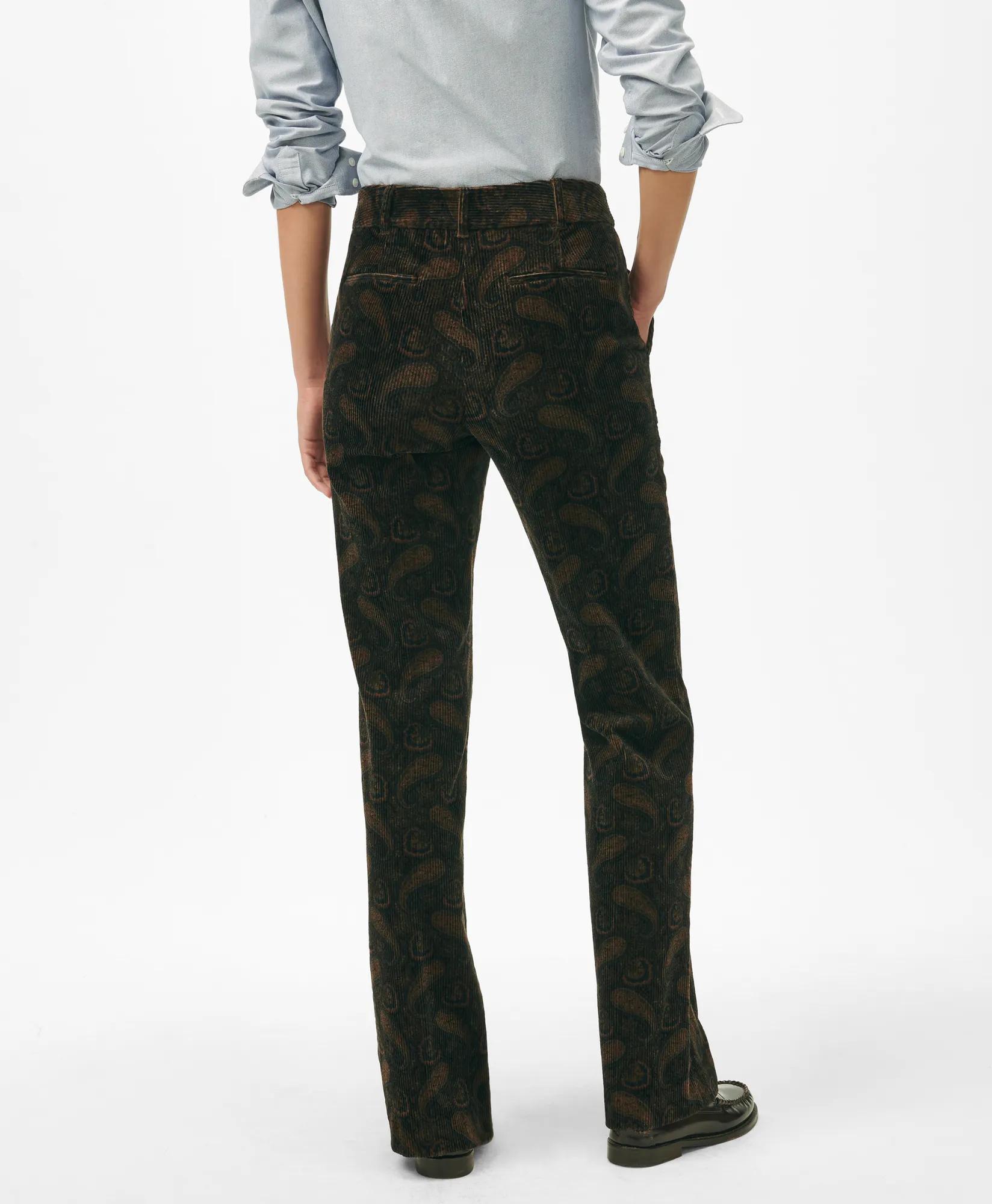 Trousers in Paisley Corduroy