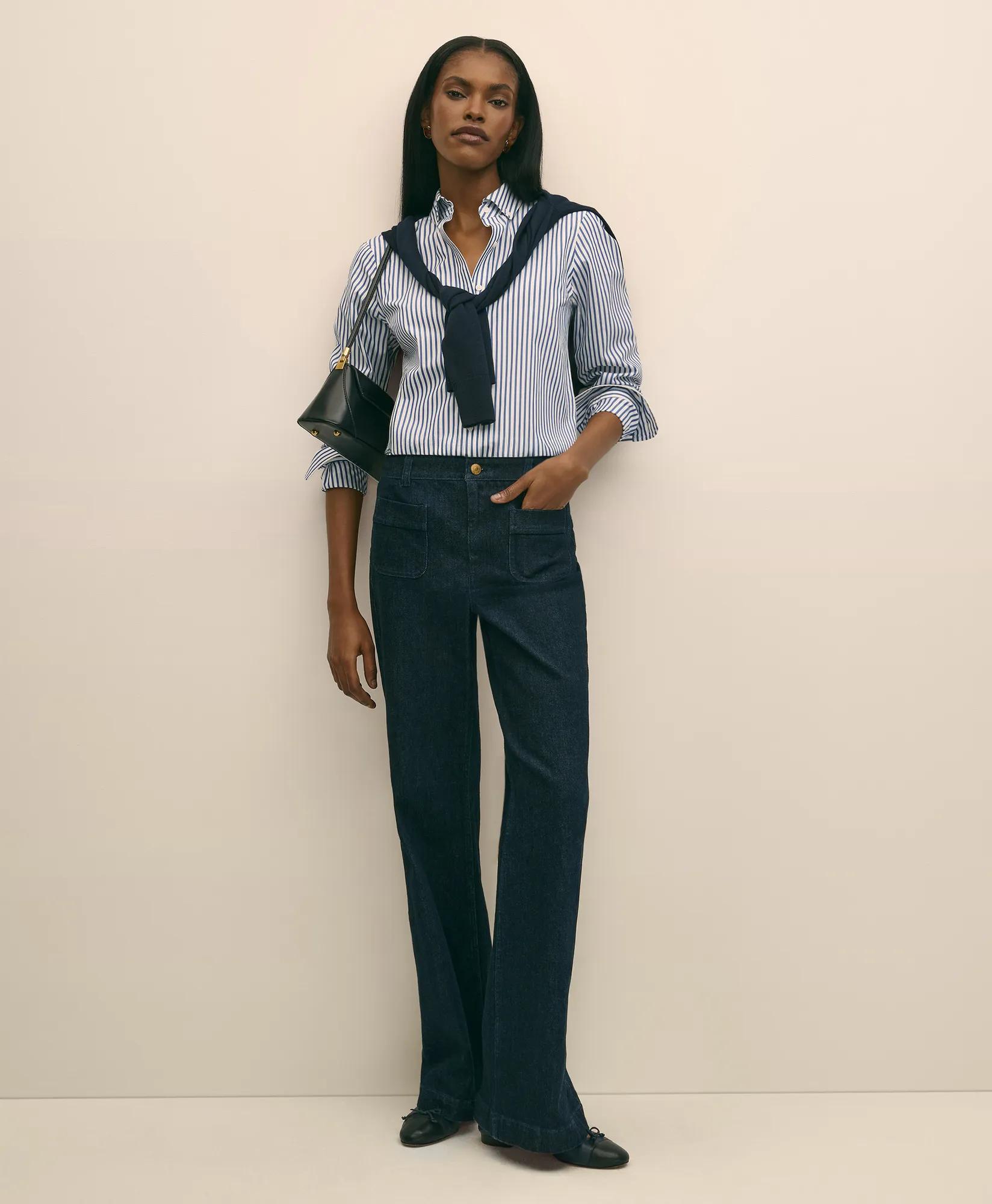 Patch Pocket Bootcut Jeans
