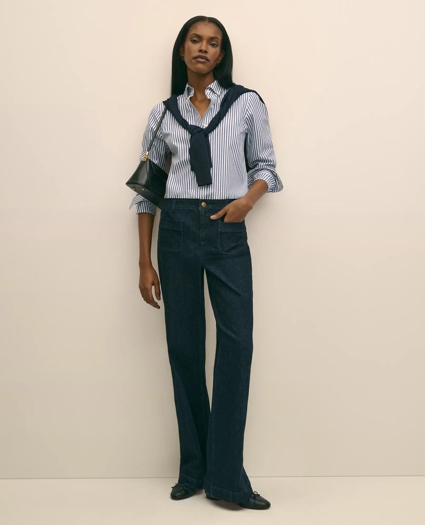 Patch Pocket Bootcut Jeans, image 1
