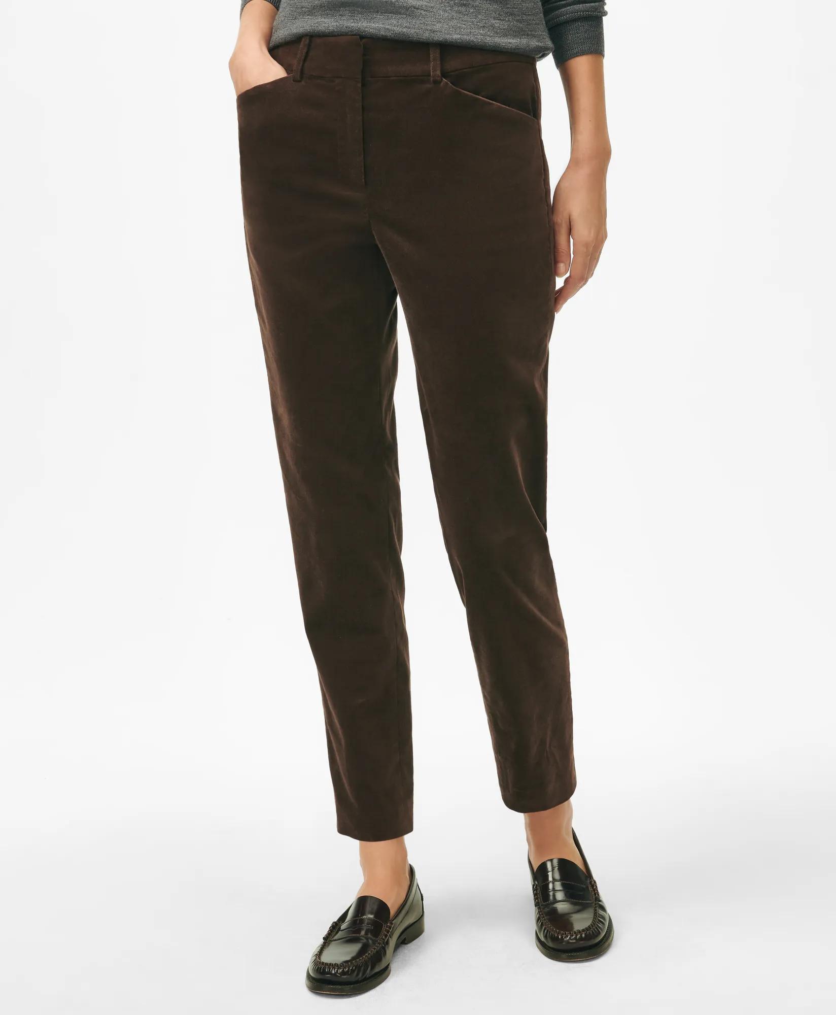 Slim Pants in Velvet Cotton Blend