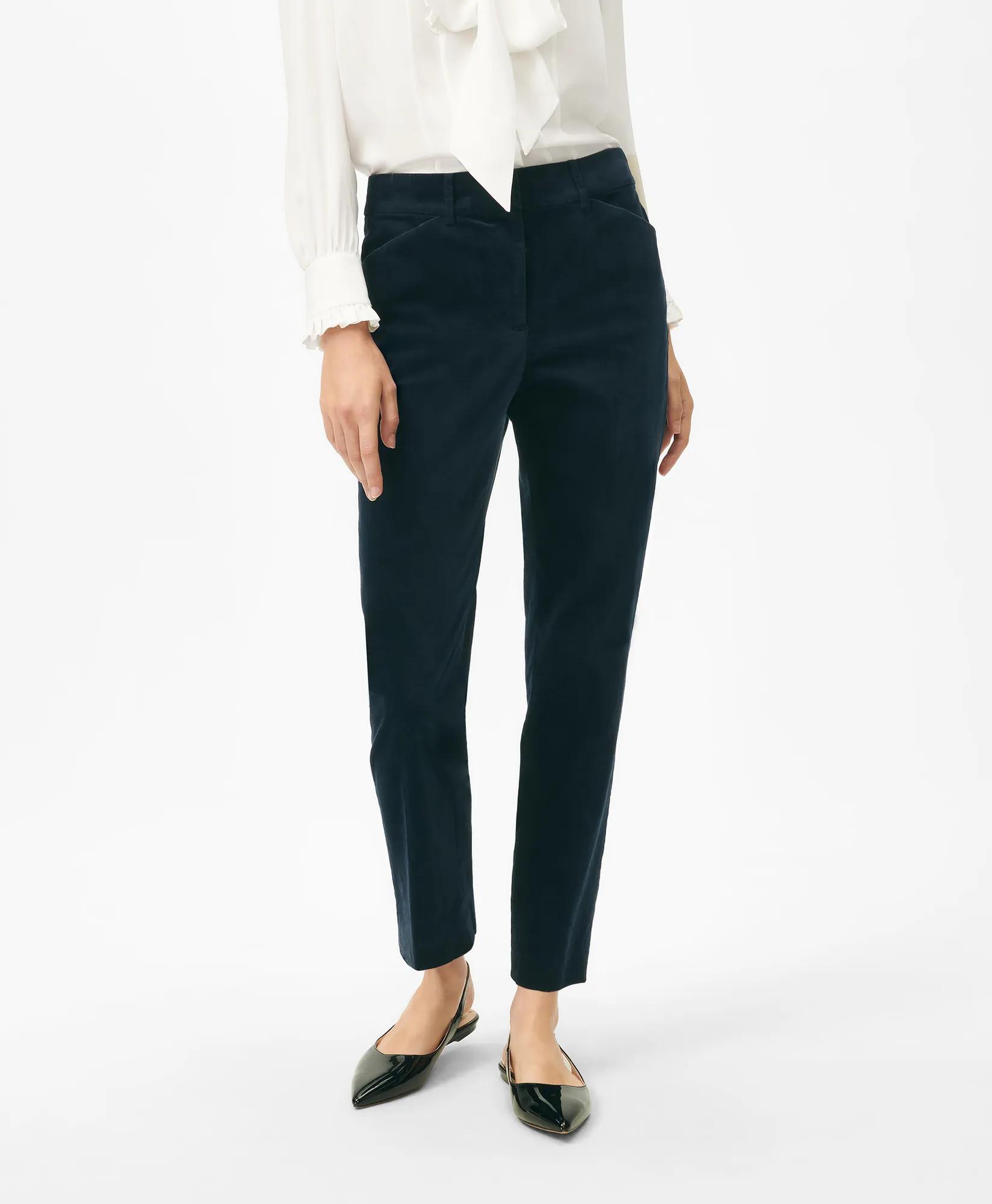 Slim Pants in Velvet Cotton Blend