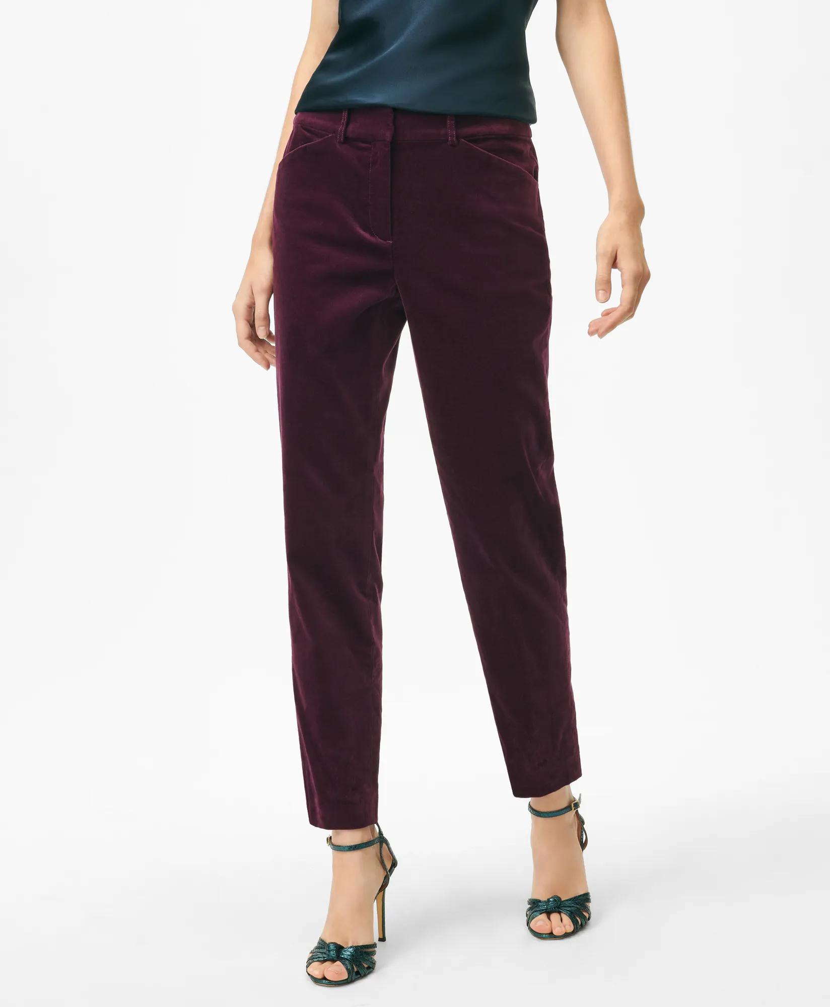 Slim Pants in Velvet Cotton Blend