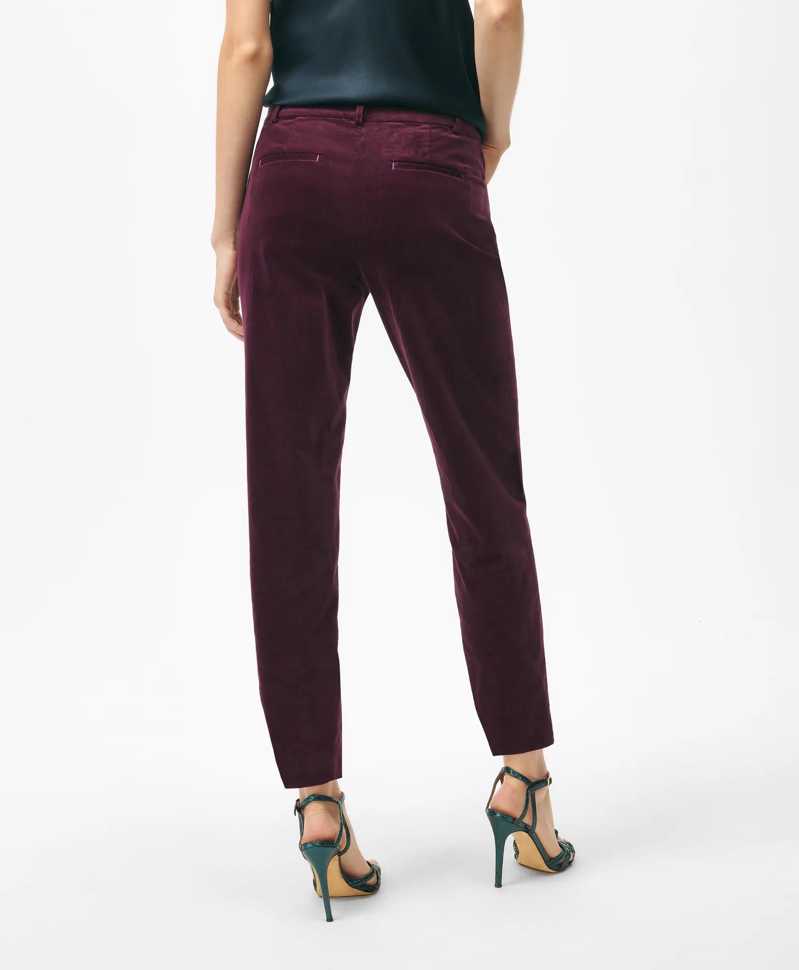 Slim Pants in Velvet Cotton Blend