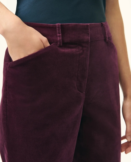 Slim Pants in Velvet Cotton Blend, image 3
