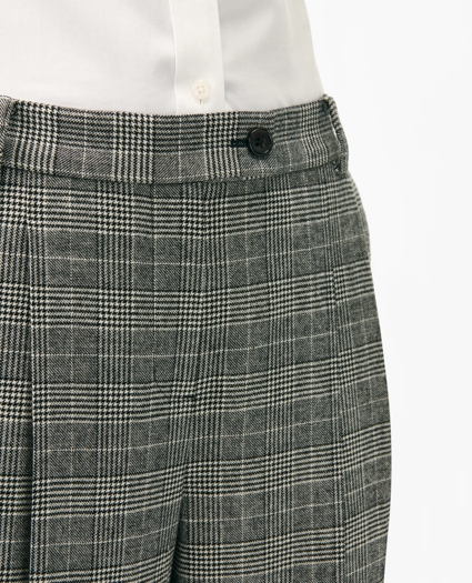Slim Trousers in Glen Plaid Wool Blend, image 3