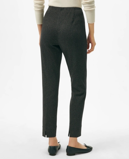 Easy Fit, Elastic Back Pants in Herringbone Stretch Cotton Blend, image 4