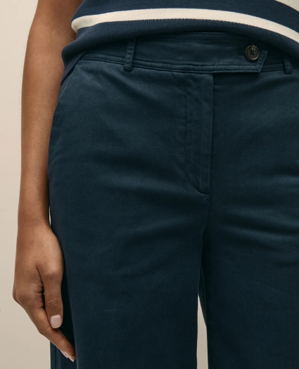 Cotton Twill Wide-Leg Pant, image 3