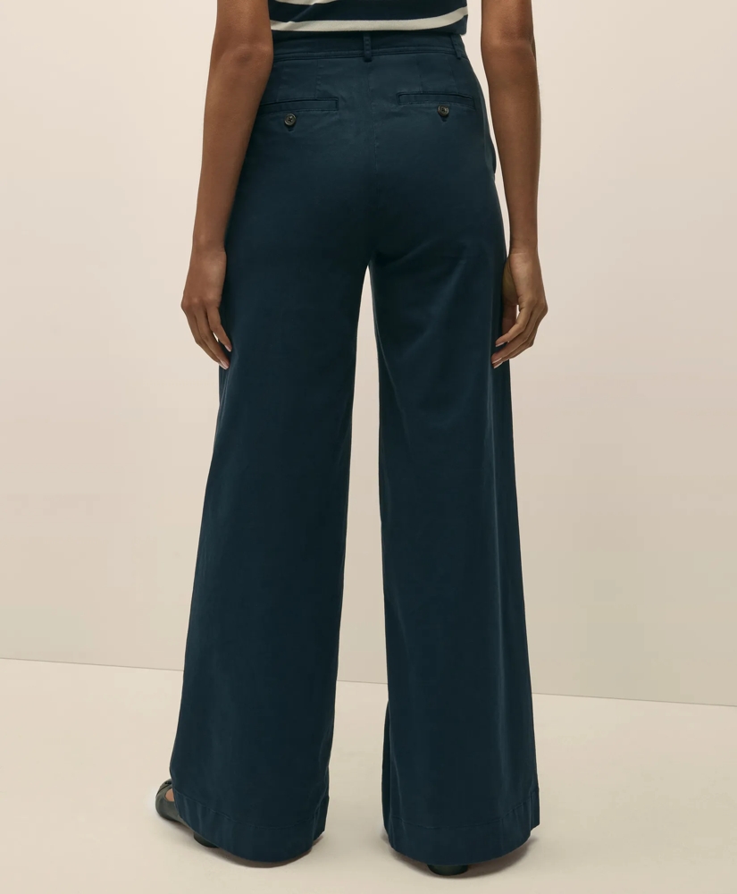 Cotton Twill Wide-Leg Pant, image 5