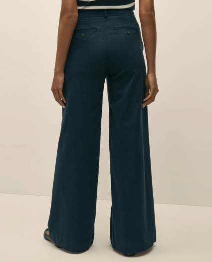 Cotton Twill Wide-Leg Pant, image 5