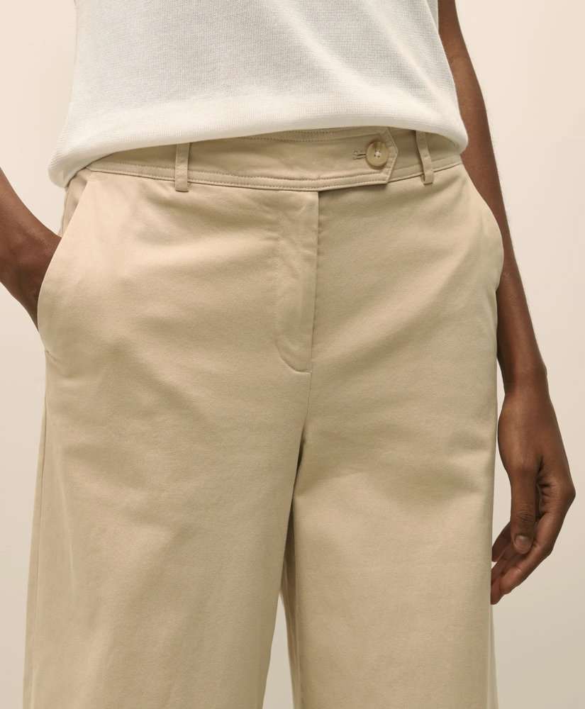Cotton Twill Wide-Leg Pant, image 3