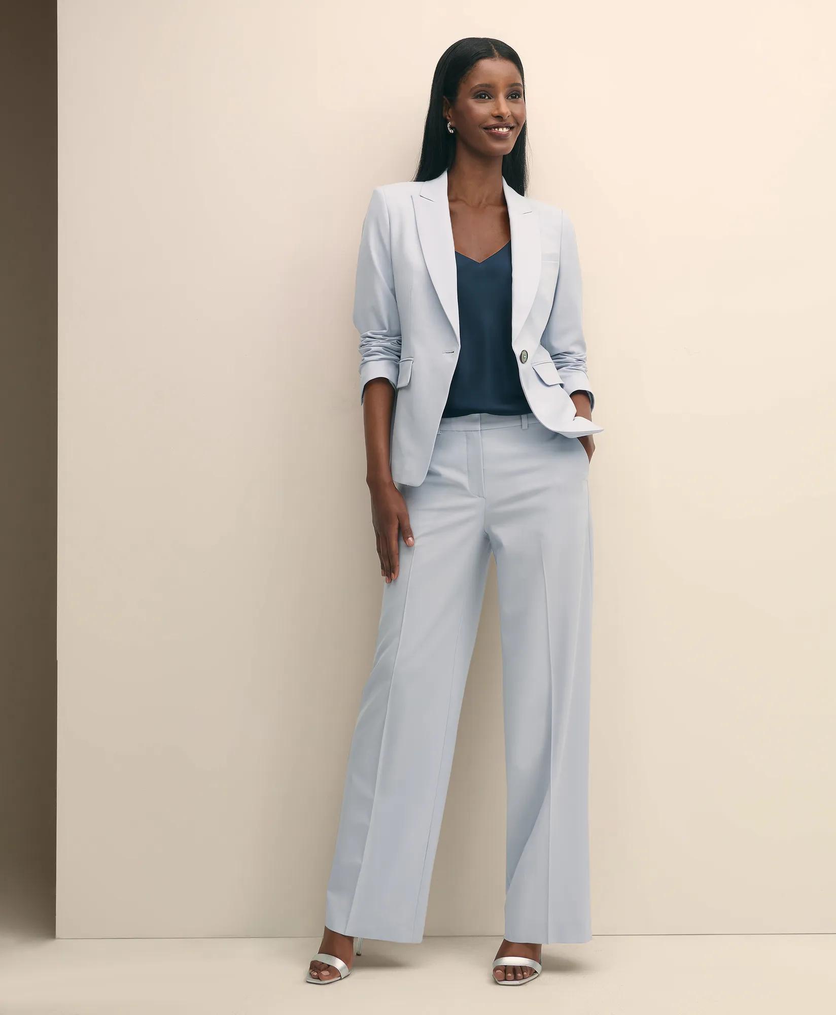 The Essentials Wool Wide Leg Trouser