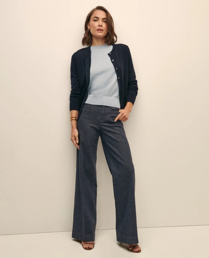 Cotton Blend Denim Trousers, image 1