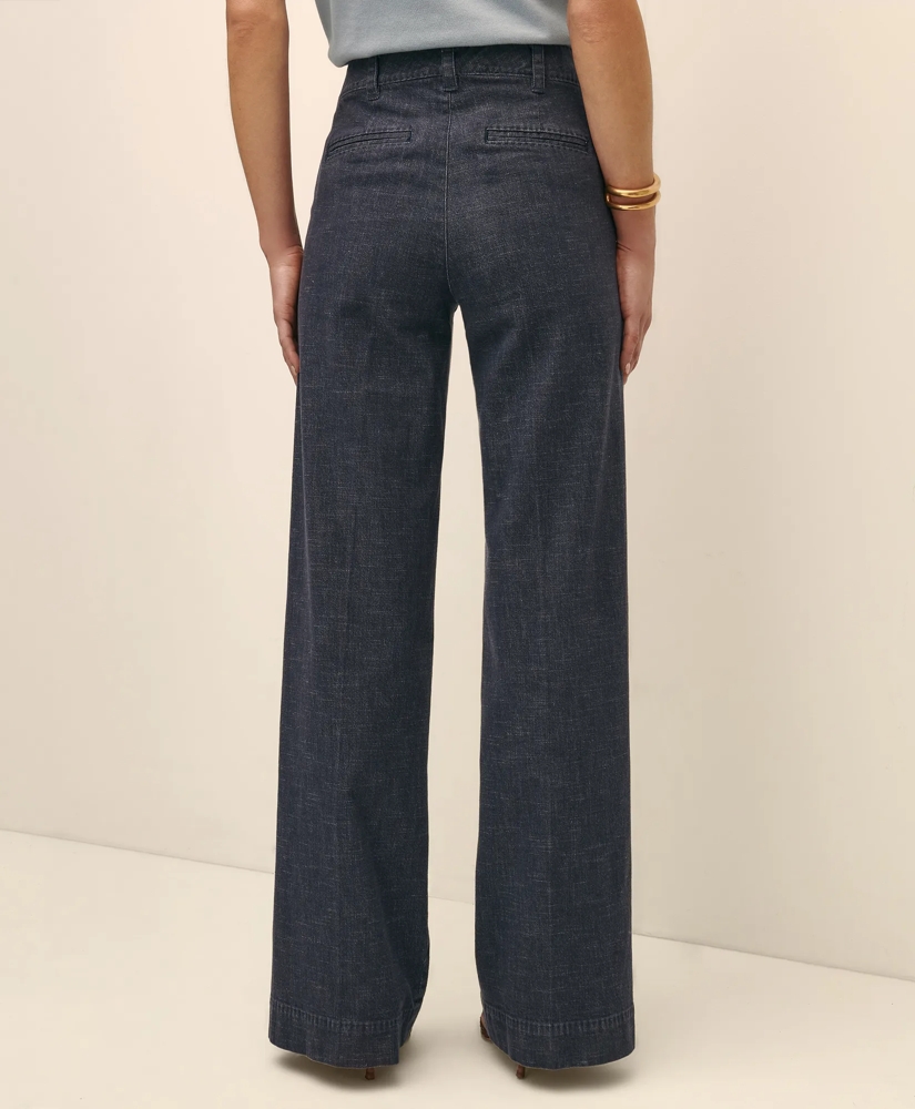 Cotton Blend Denim Trousers, image 4