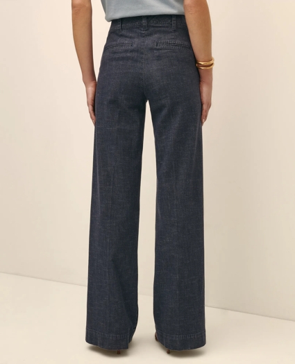 Cotton Blend Denim Trousers, image 4
