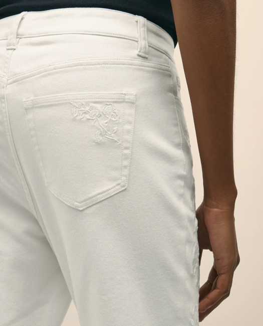 Floral Embroidered Straight Leg Jeans