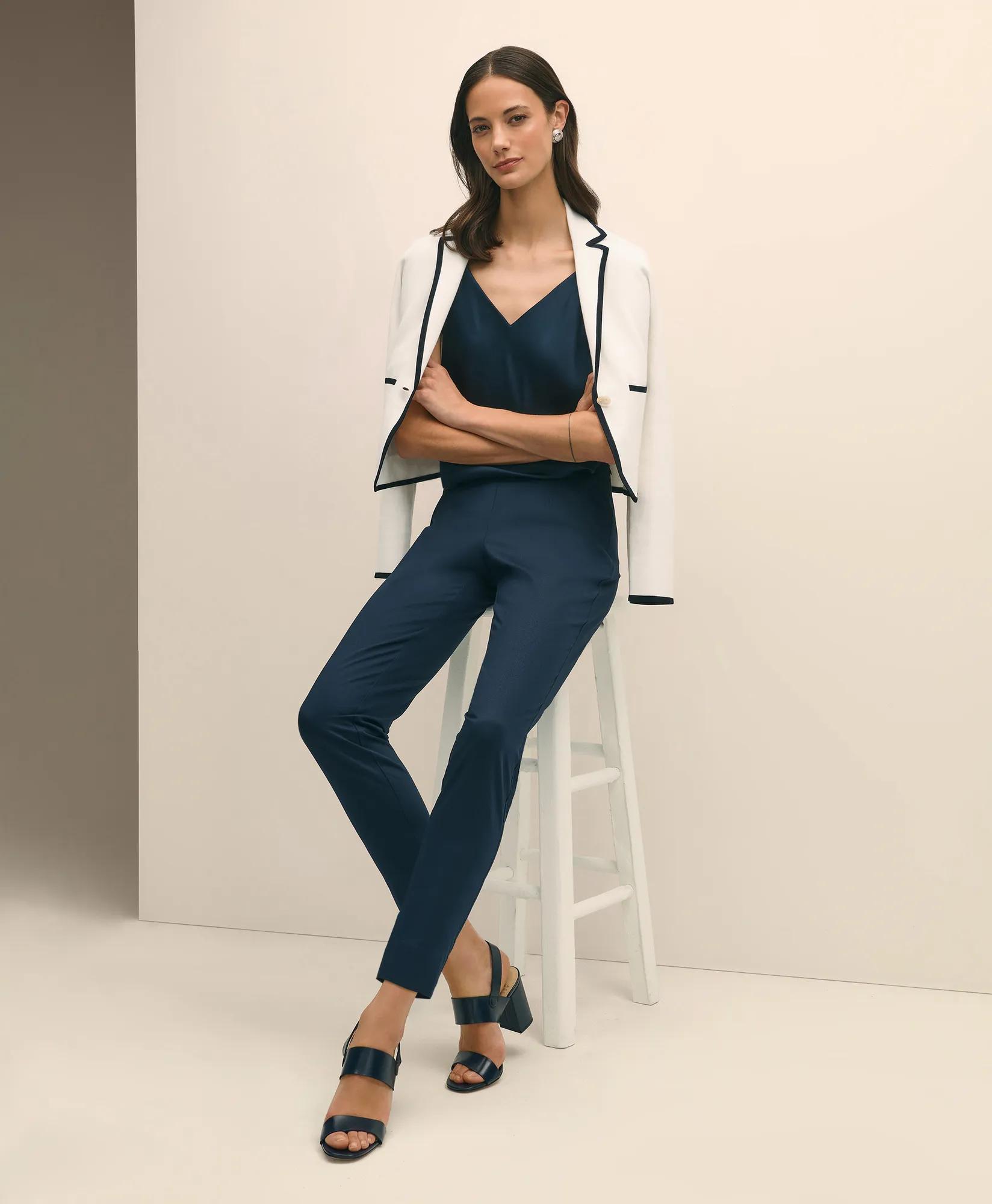Slim Fit Side-Zip Pant in Cotton Faille
