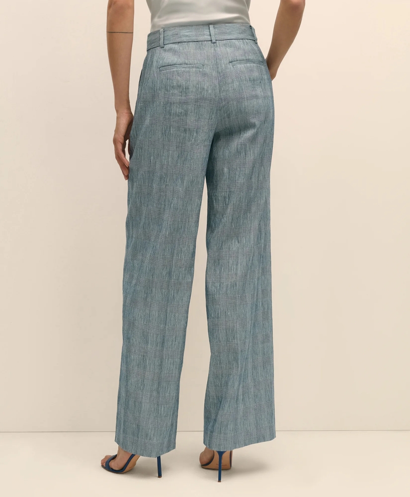 Linen Blend Wide-Leg Trousers, image 4