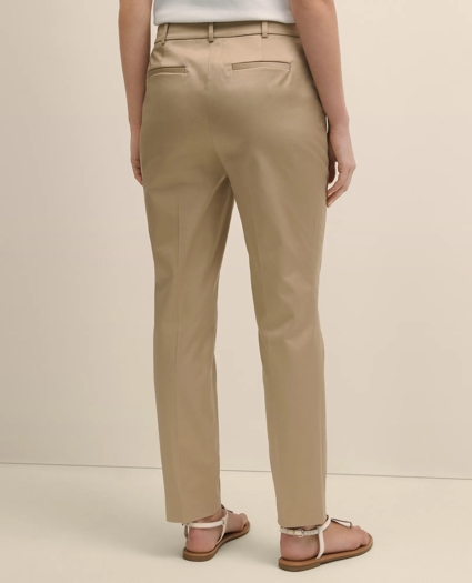 Cotton Sateen Slim Pants, image 3