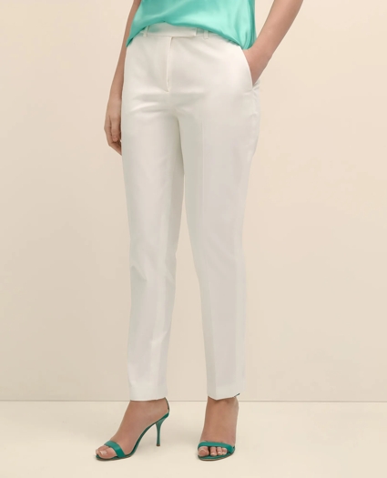 Cotton Sateen Slim Pants, image 2