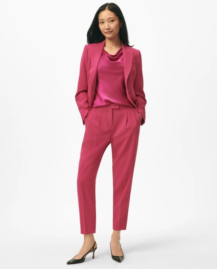 Cropped Fine Twill Crepe Pants, image 2