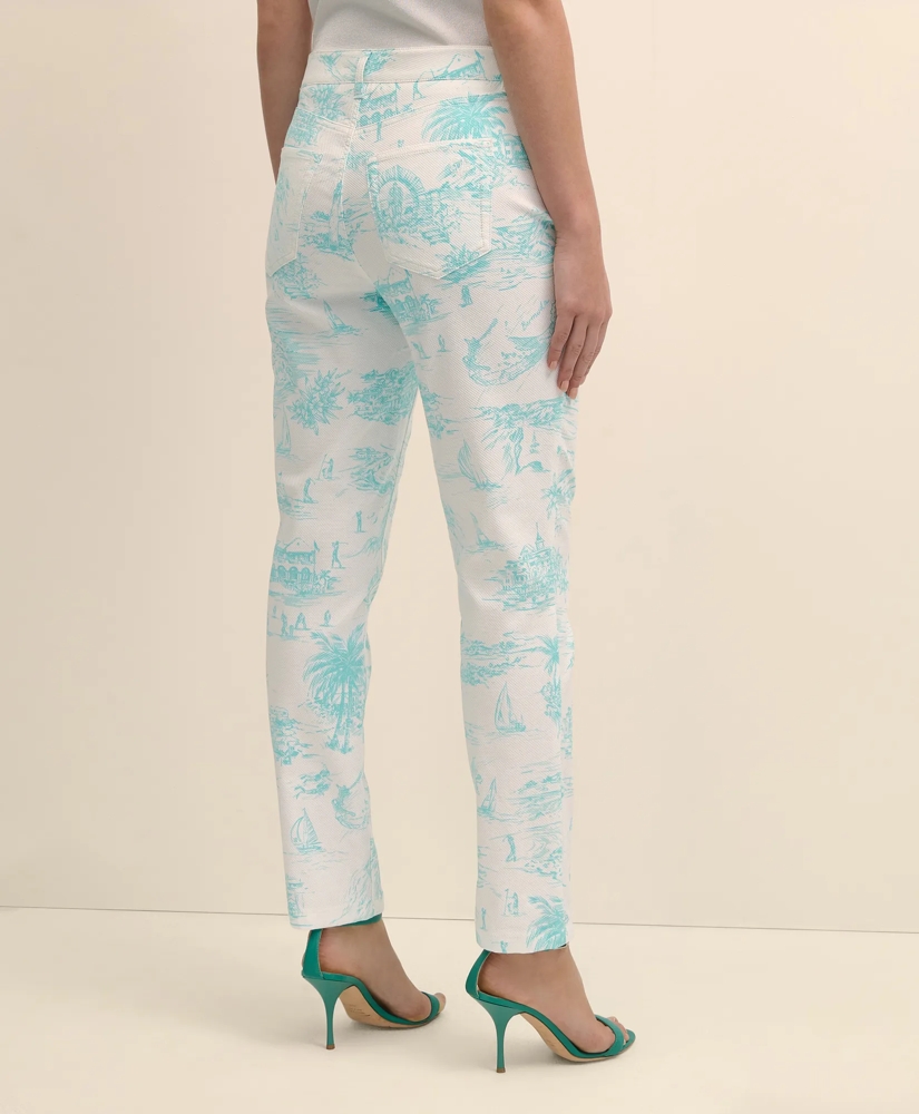 Cotton Dobby Bermuda Toile 5-Pocket Pants, image 4