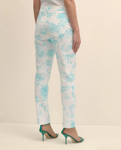Cotton Dobby Bermuda Toile 5-Pocket Pants, image 4