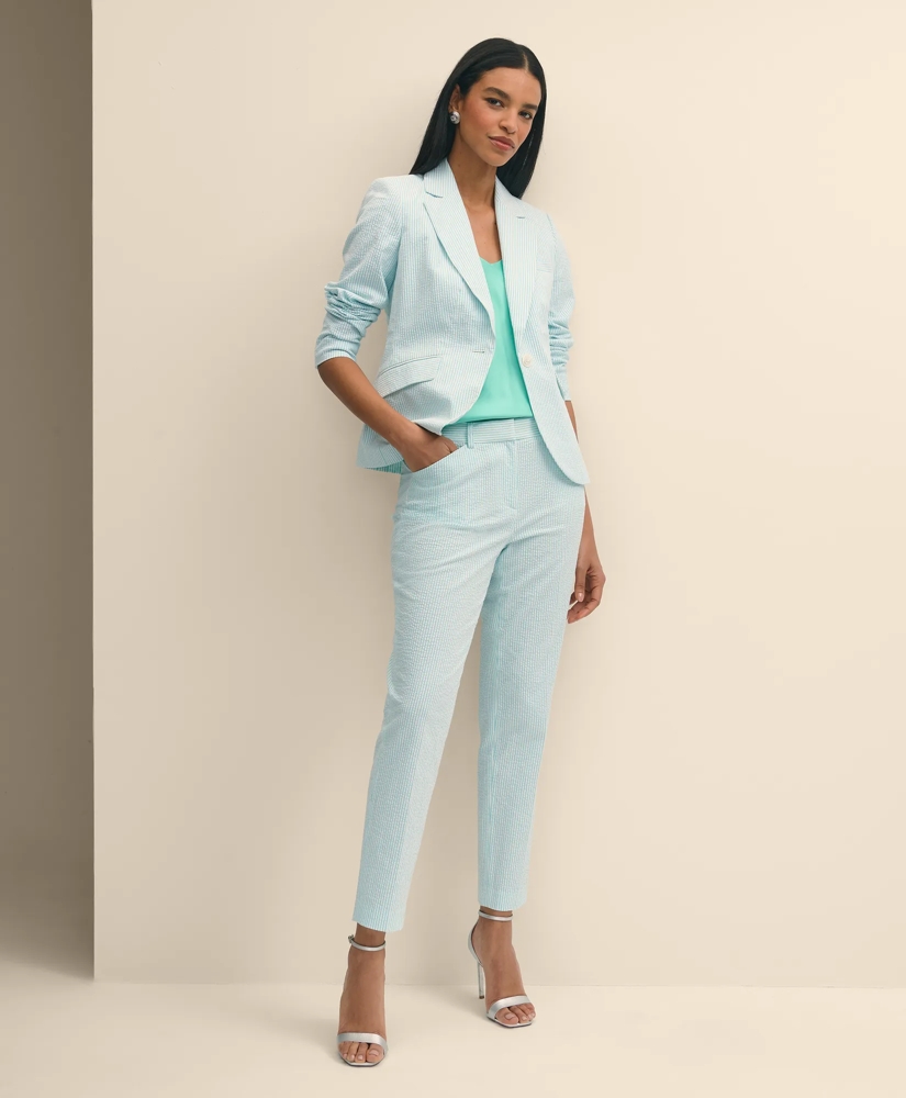 Seersucker Slim Fit Pants