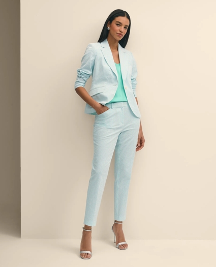Seersucker Slim Fit Pants, image 1