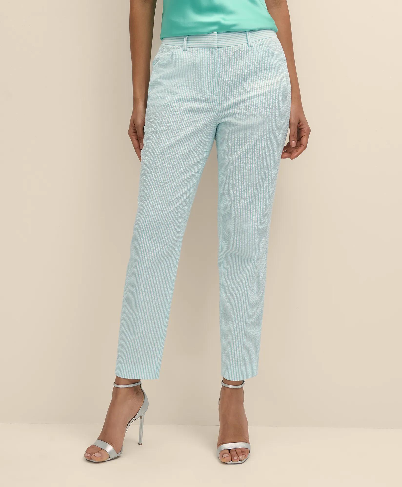 Seersucker Slim Fit Pants